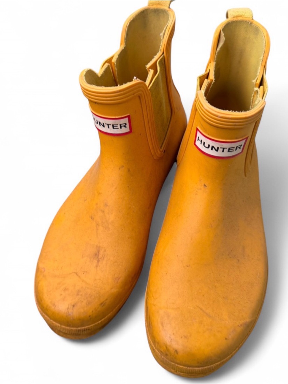 Hunter Bright Yellow Chelsea-Style Rain Boots